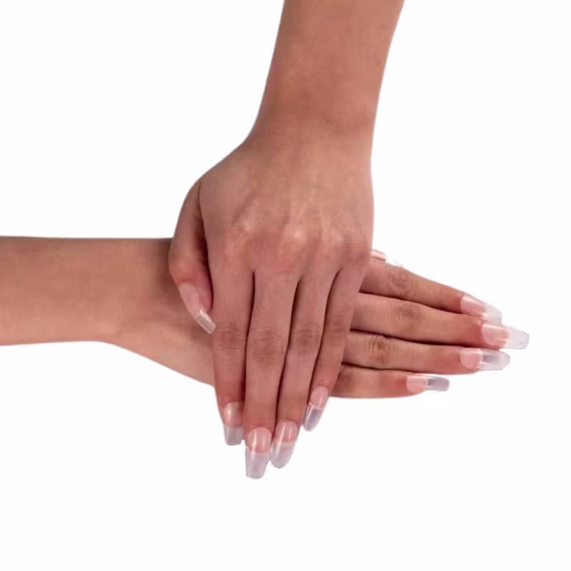 Unhas Postiças Naturals Kiss New York Transparente Bailarina Longo