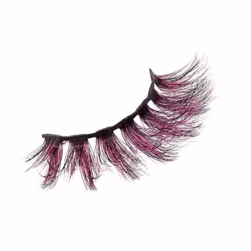 Cílios Postiços Kiss I-envy Color Couture Faux Mink Mixed Colored Crimson Ic05