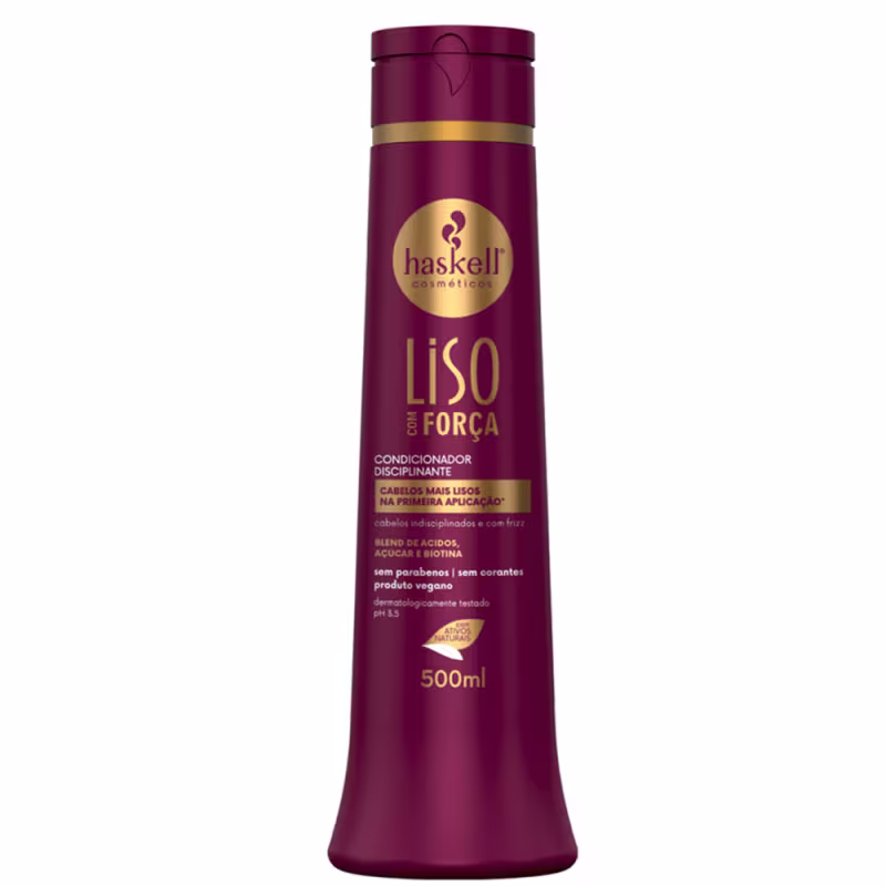 Kit Liso Com Força Haskell Shampoo+ Condicionador 500ml
