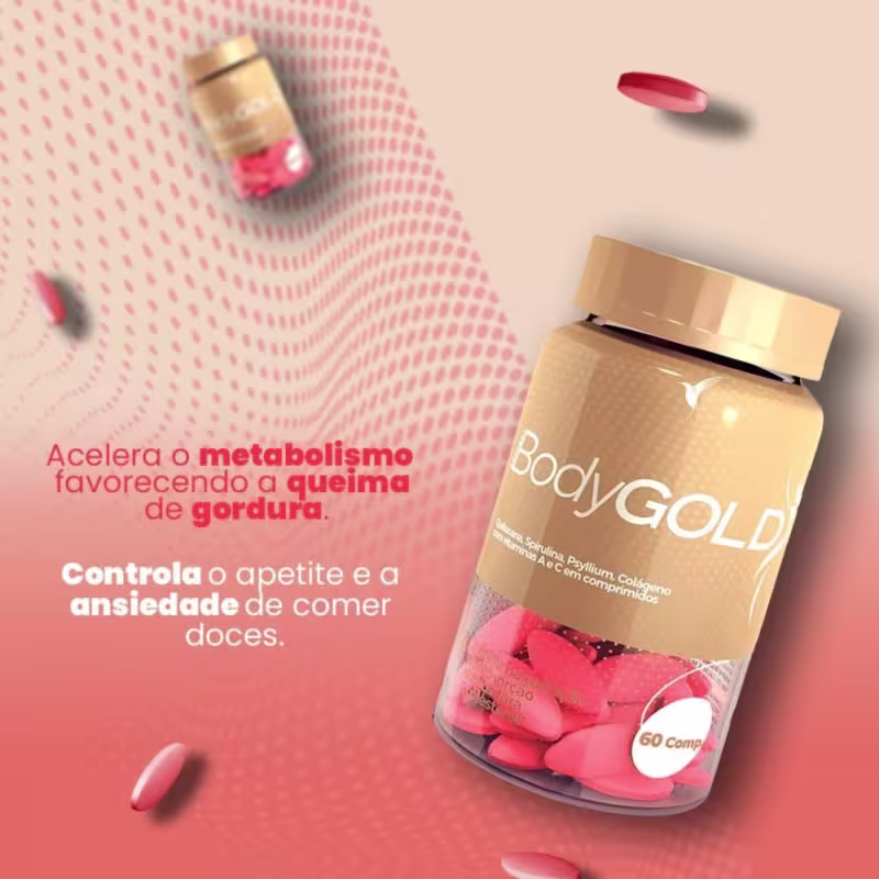 Kit 2 Body Gold Auxilia na Redução de Medidas 120 Caps