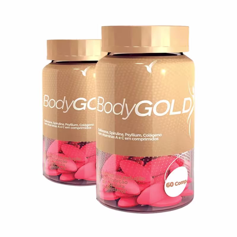 Kit 2 Body Gold Auxilia na Redução de Medidas 120 Caps