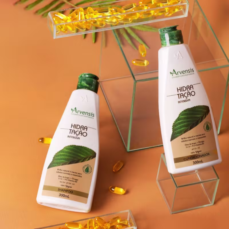 Kit Arvensis Cosméticos Naturais Hidratação Intensiva Shampoo Extra e Condicionador (3 produtos)