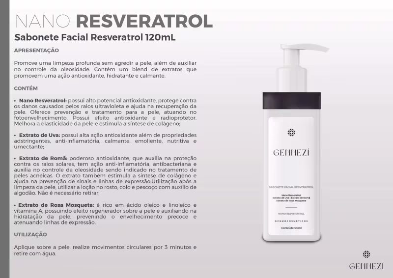 A imagem apresenta a parte da frente da embalagem e um texto sobre suas características, ativos e modo de uso. As informações estão na descrição do produto.