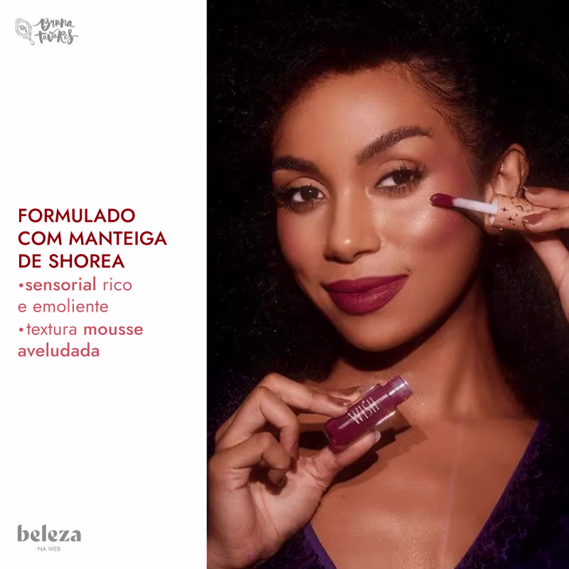 Formulado com manteiga de shorea. Sensorial rico e emoliente. Textura mousse aveludada.