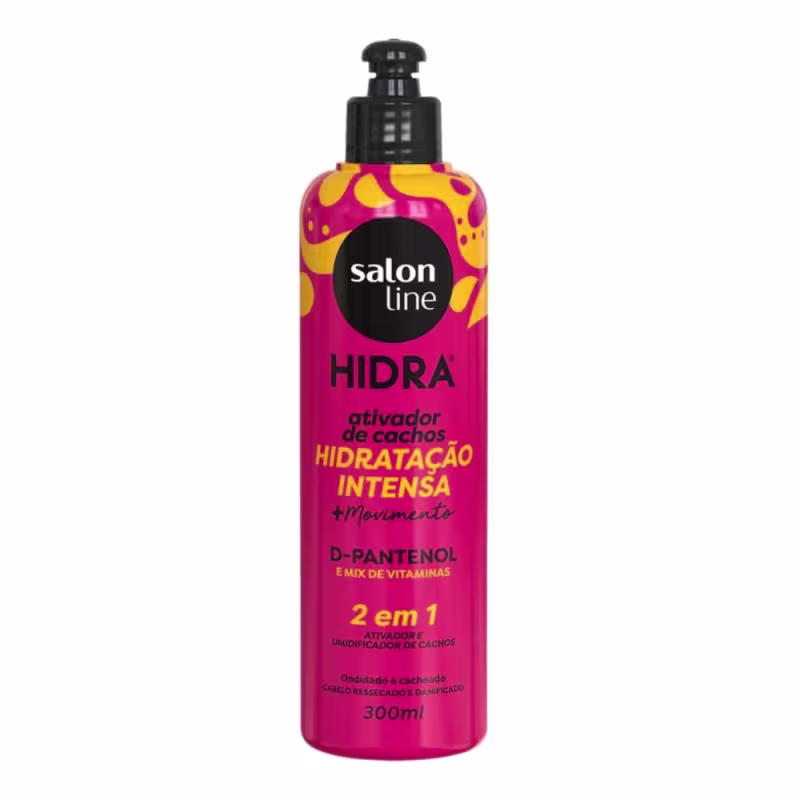 Ativador de Cachos Salon Line Hidra Hidratação Intensa 2 em 1. Volumetria de 300ml.