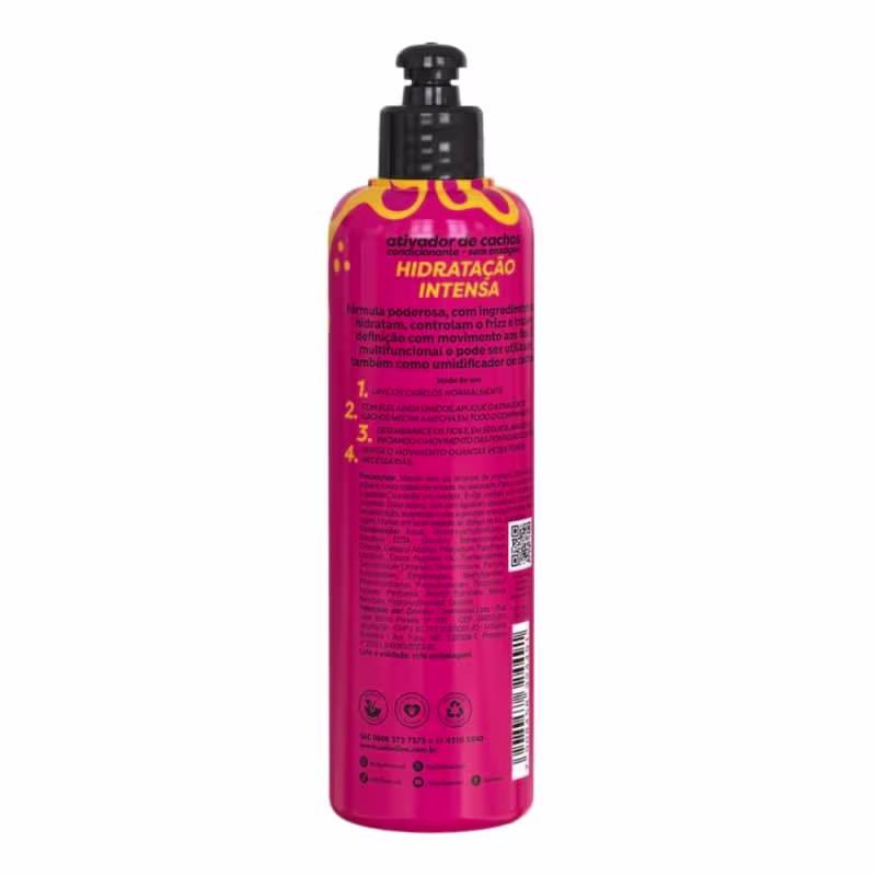 Ativador de Cachos Salon Line Hidra Hidratação Intensa 2 em 1. Volumetria de 300ml.