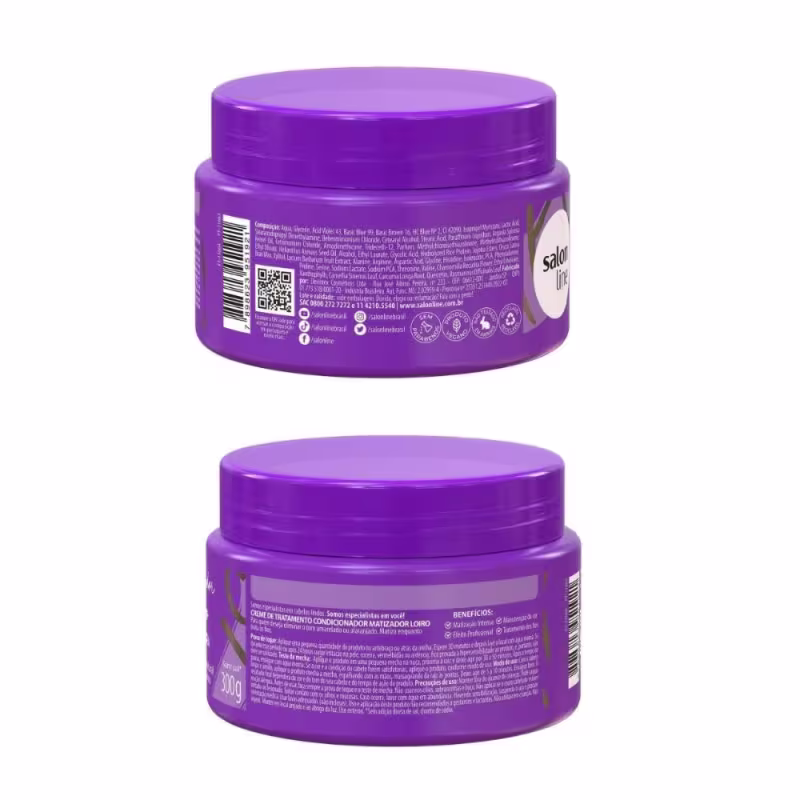 Kit Salon Line Meu Liso Matizador Loiro Duo Care. 2 Produtos.