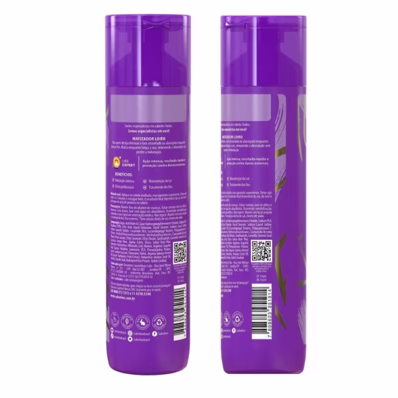 Kit Salon Line Meu Liso Matizador Loiro Duo Care. 2 Produtos.