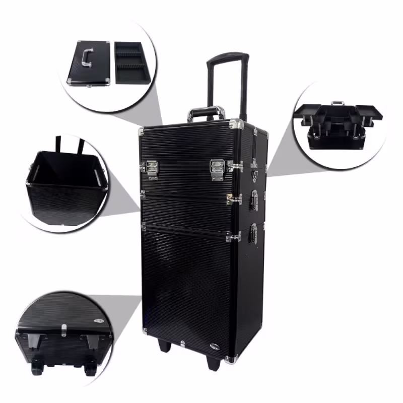 Maleta Carrinho Rubys 3 Andares e 2 Rodinhas Preta Fs-1206c