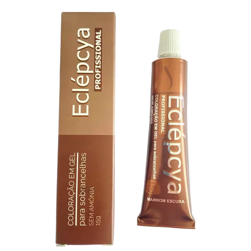 Kit Eclépcya Coloração para Sobrancelhas Marrom Escuro + Oxidante (2 Produtos)