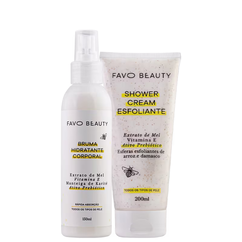 Kit Favo Beauty Esfoliante & Bruma Corporal (2 Produtos)