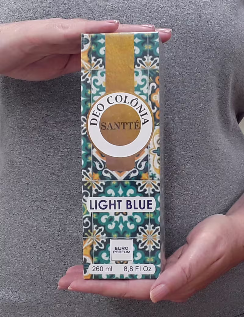 Santté Light Blue Europarfum - Desodorante Colônia Unissex 260ml