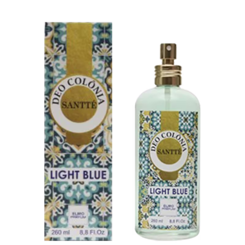 Santté Light Blue Europarfum - Desodorante Colônia Unissex 260ml