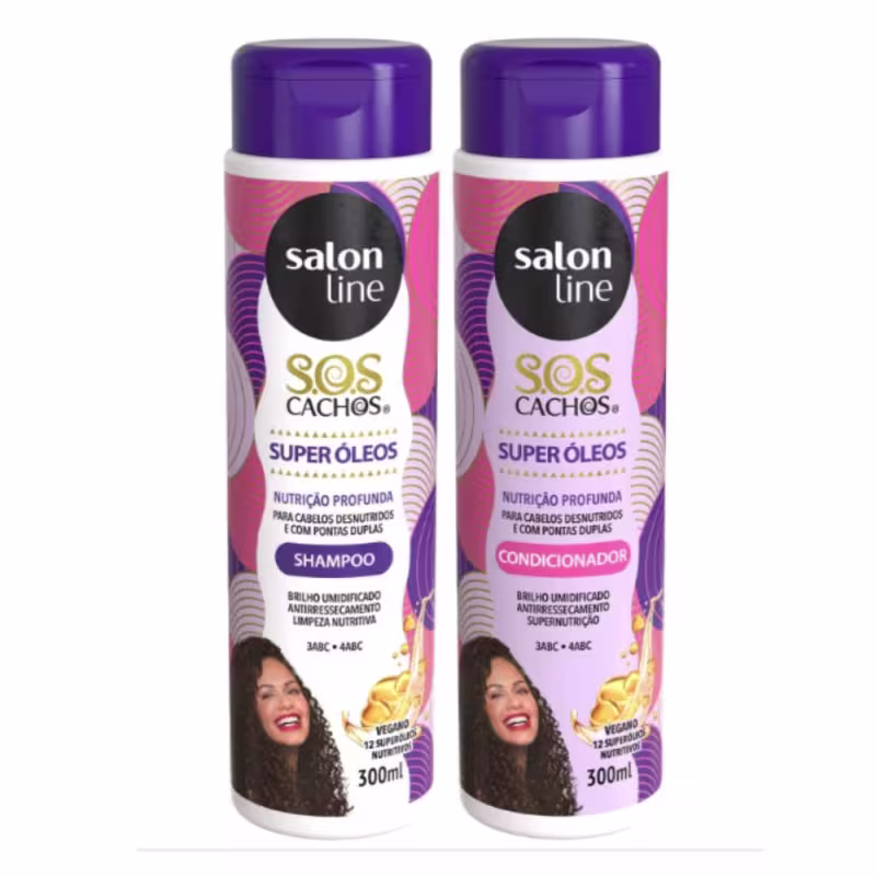 Kit Salon Line S.O.S Cachos Super Óleos Duo Basic. 2 Produtos.