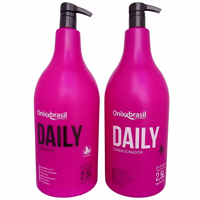 Daily Macadâmia - Kit  de Shampoo + Condicionador 2,5 litros | Uso diário em lavatório