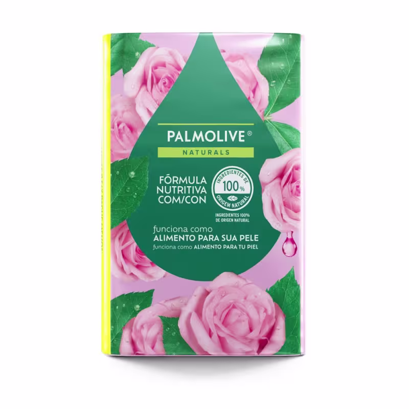Sabonete em Barra Palmolive Naturals Nutrição Cremosa Leite e Pétalas de Rosa 85g