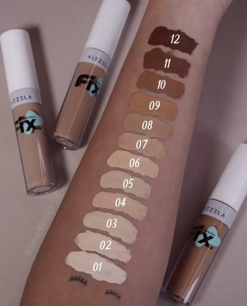Vizzela Cosméticos Fix  - Corretivo Líquido 7g - Cor-09