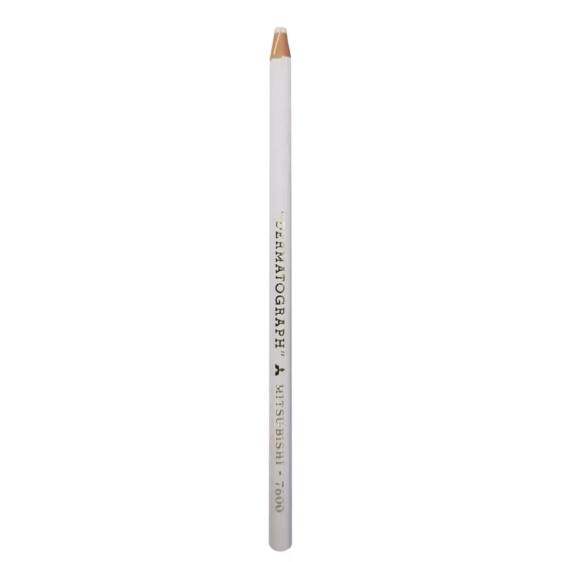 Mitsubishi Dermatograph 7600 Branco - Lápis Dermatográfico para Sobrancelhas