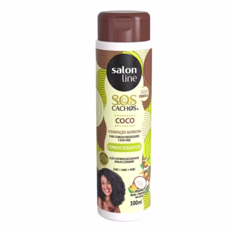 Kit Salon Line Sos Cachos Coco Hidratação Nutritiva C/3