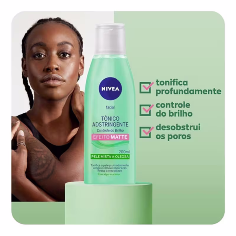 Kit Nivea Facial Matte Skin Care Sabonete Gel + Tônico