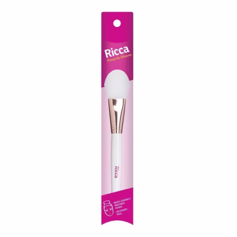 Pincel para Base Rose Golde, da marca Ricca.