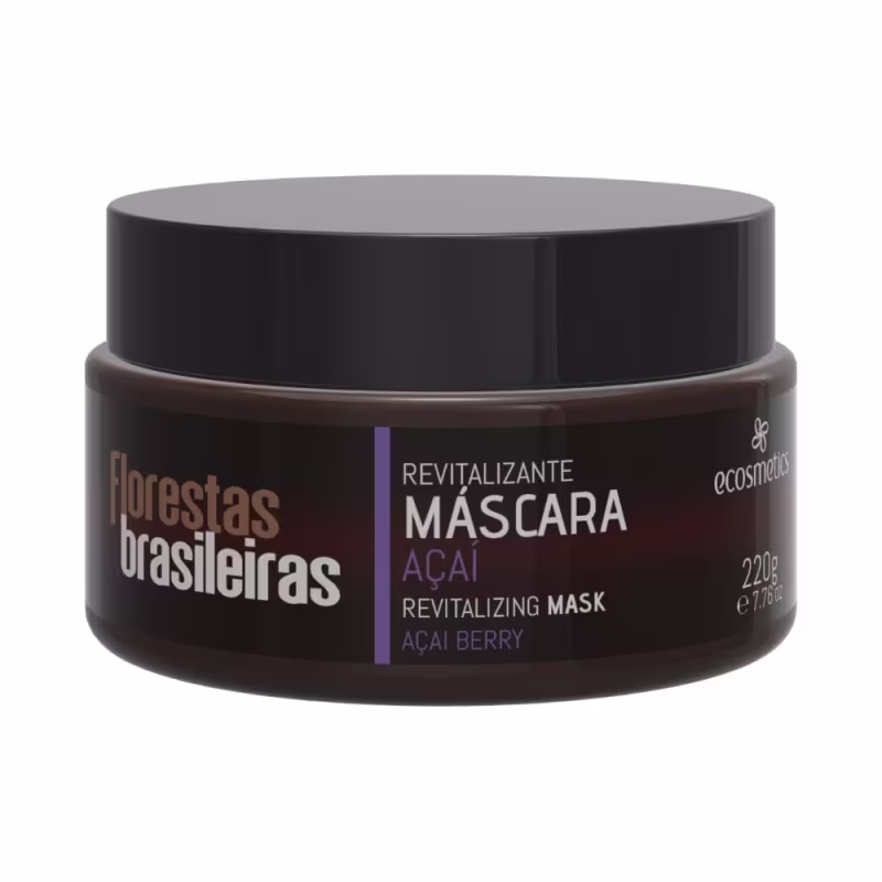 Kit Ecosmetics Florestas Brasileiras Açai Shampoo 250ml, Condicionador 250ml, Máscara 220ml