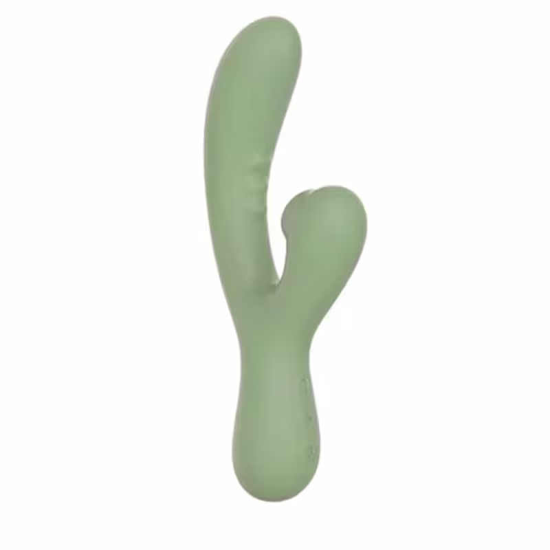 Vibrador de Ponto G com Sugador de Clitóris Oasis Linha Wellness Intt - Verde