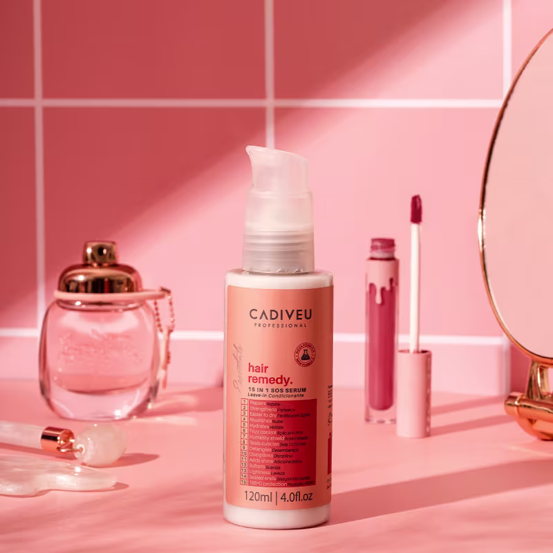 Kit Cadiveu Essentials Hair Remedy Shampoo Condicionador Leave-in Sérum e Nutri Glow Booster (4 produtos)