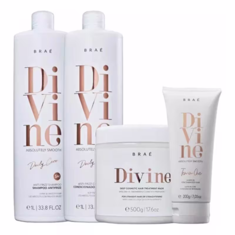 Kit Braé Divine Quarteto Super Care, 4 produtos.