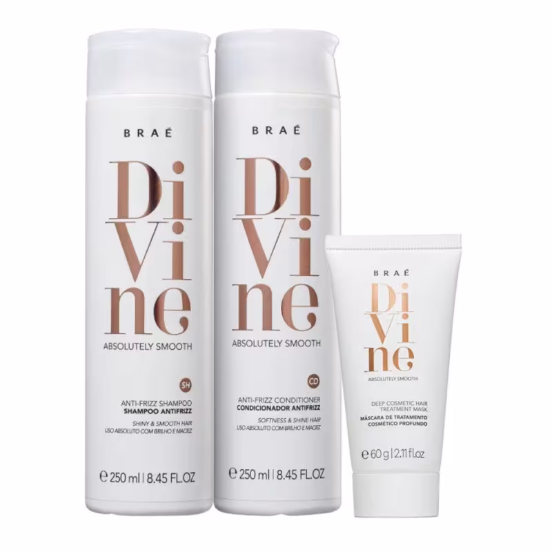 Kit Braé Divine Triple Home Care, 3 produtos.