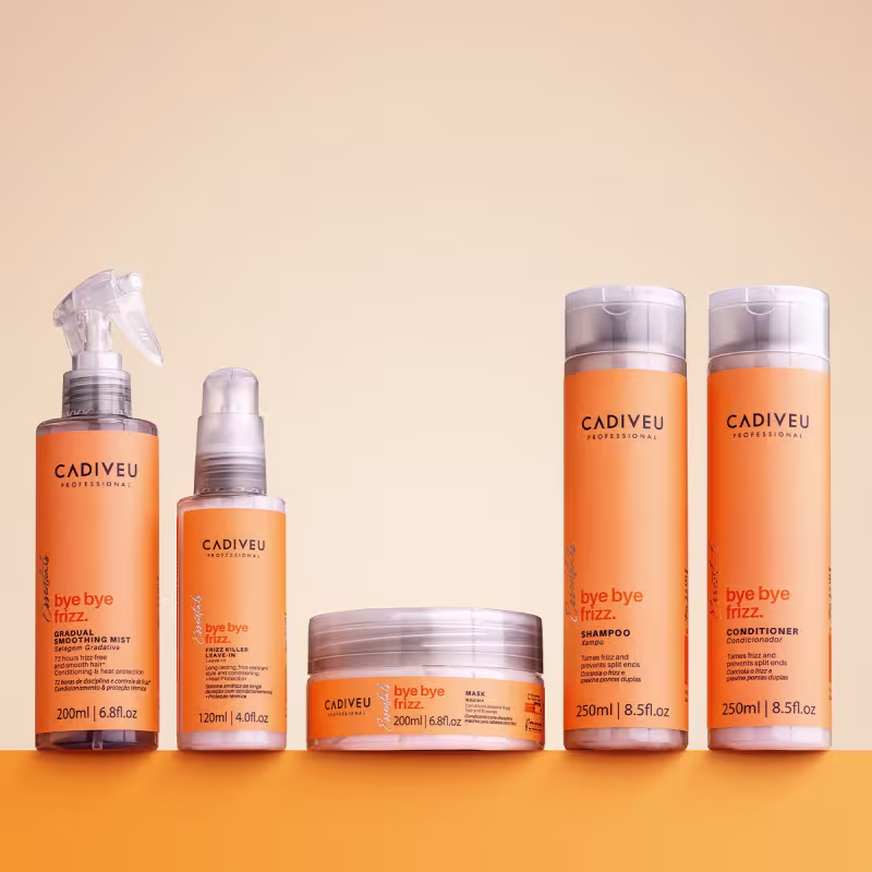 Kit Cadiveu Professional Bye Bye Frizz Shampoo Condicionador Máscara Leave-in e Açaí Oil 110 (5 produtos)