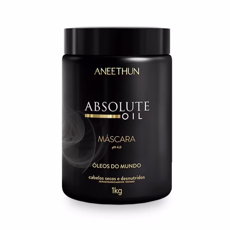 Kit Aneethun Absolute Oil - Máscara 1kg + Finalizador 210ml + Umectante Capilar 110ml