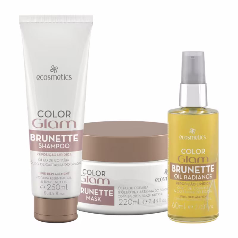 Kit Ecosmetics Color Glam Brunette Trio (3 Produtos)