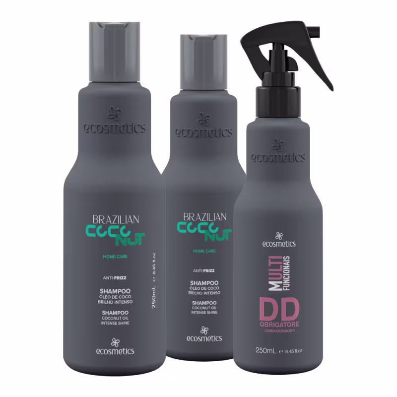 Kit Ecosmetics Brazilian Coconut + DD Obrigatore Trio Care (3 Produtos)