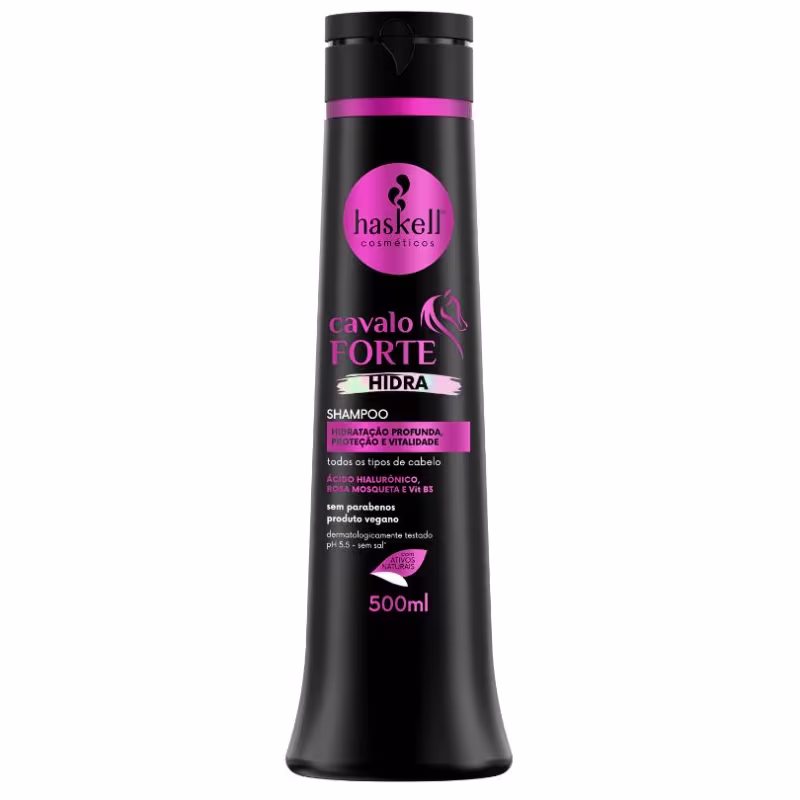 Kit Shampoo e Condicionador Hidratação e Crescimento Cavalo Forte Hidra Haskell 500ml