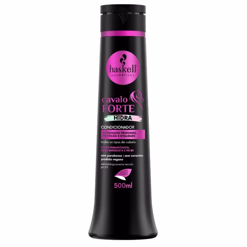 Kit Shampoo e Condicionador Hidratação e Crescimento Cavalo Forte Hidra Haskell 500ml