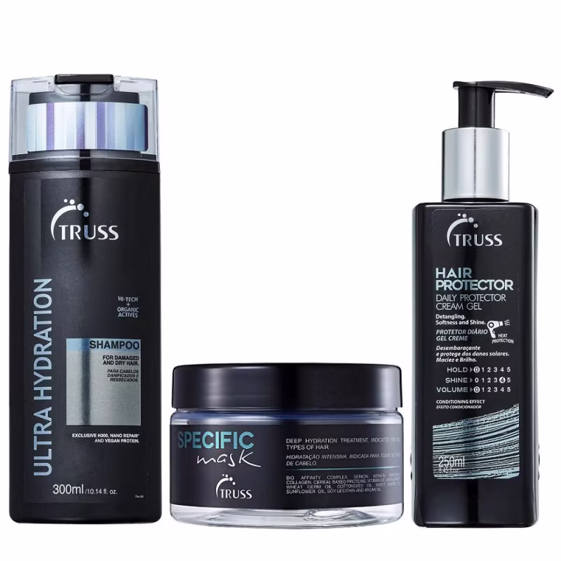 Kit TRUSS Ultra Hydration + Hair Protector + Specific Mask (3 Produtos)