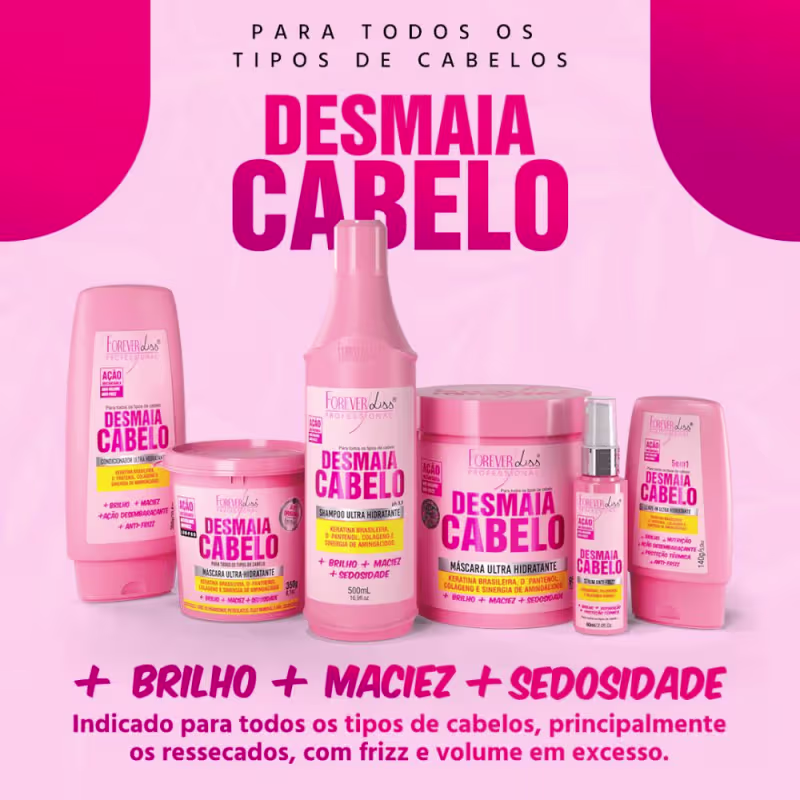 Forever Liss Kit Desmaia Cabelo 2x Shampoo 300ml, Condicionador 300g