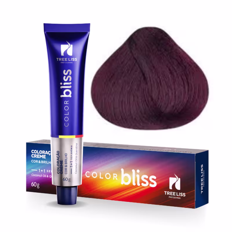 TreeLiss Profissional Color Bliss 5.65 Castanho Claro Vermelho Acaju - Tonalizante Capilar 60g