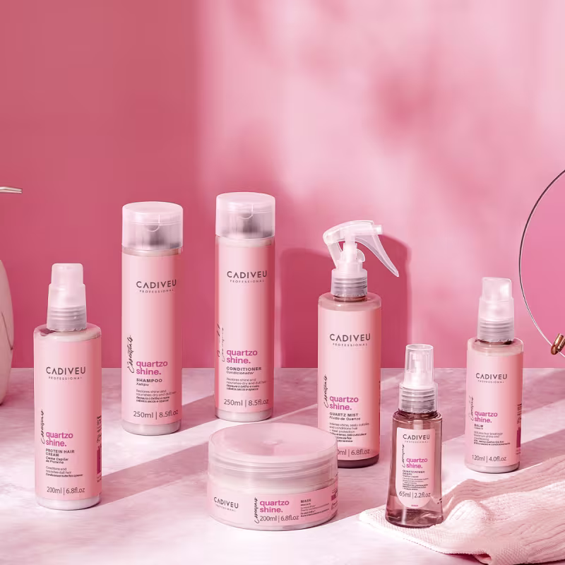 Kit Cadiveu Professional Essentials Quartzo Shine Shampoo Máscara Pré-Shampoo Leave-in e Açaí Oil (5 produtos)