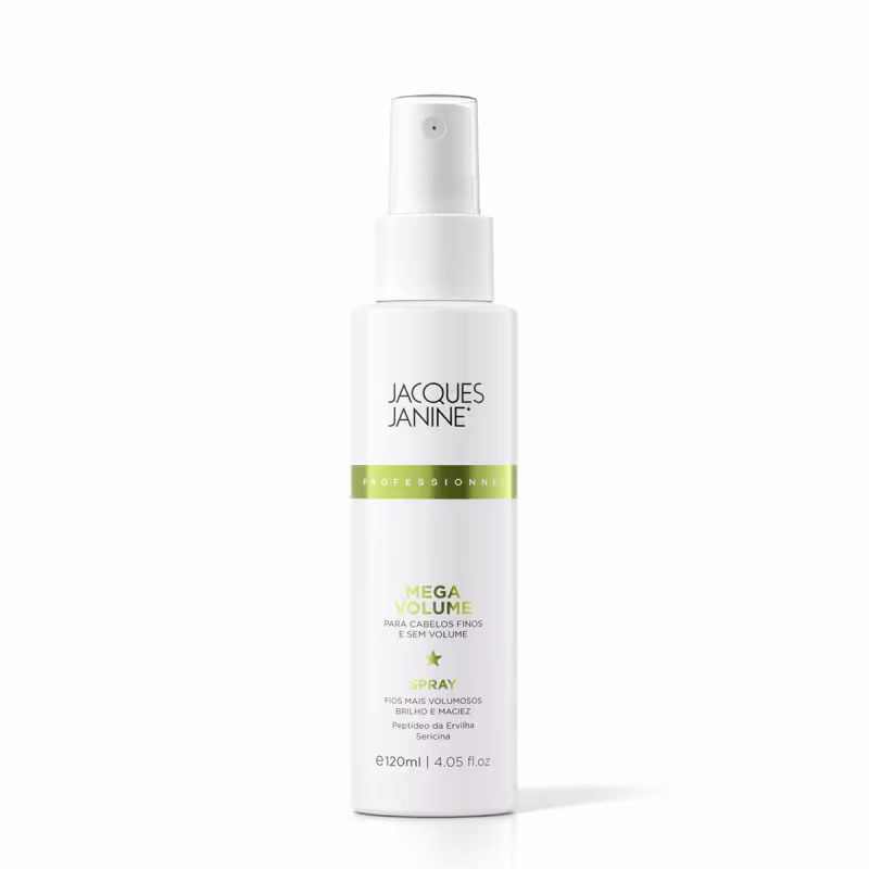 Kit Jacques Janine Professionnel Mega Volume Shampoo Condicionador Máscara Spray e Oils Monoi (5 produtos)