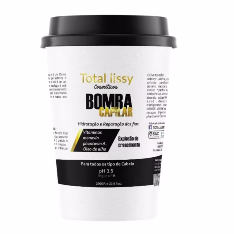 Bomba Capilar Cresce Cabelo 7x Mais Rápido Efeito Anabolizante Capilar 250g original