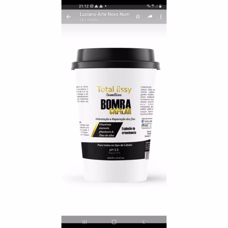 Bomba Capilar Cresce Cabelo 7x Mais Rápido Efeito Anabolizante Capilar 250g original
