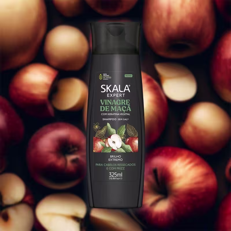 Shampoo Vinagre de Maçã Anti Frizz Reconstrução 325ml Skala