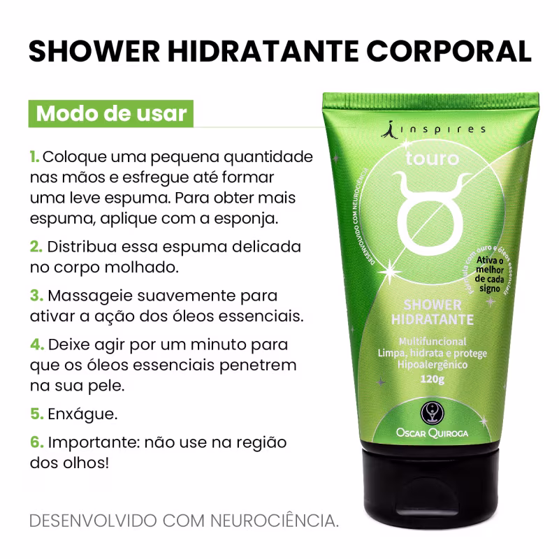 Inspires Oscar Quiroga Touro - Shower Hidratante 120g