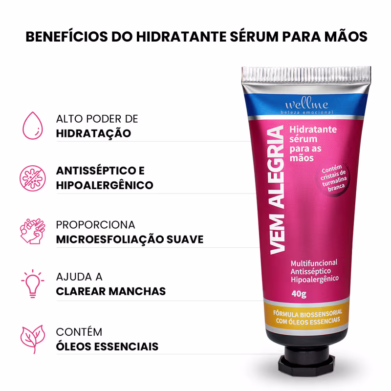 Inspires Wellme Vem Alegria - Hidratante Sérum para as Mãos 40g