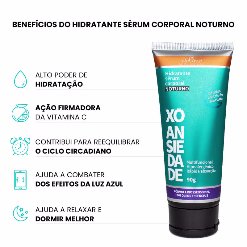 Inspires Wellme Xô Ansiedade Noturno - Hidratante Sérum Corporal 90g