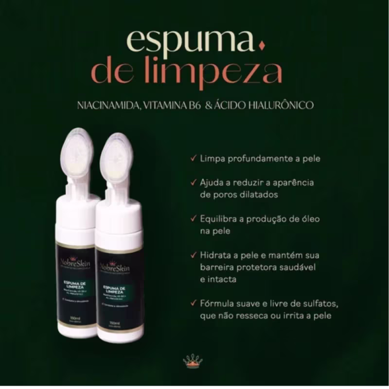 Nobre Skin Combate à Oleosidade - Espuma de Limpeza Facial 150ml