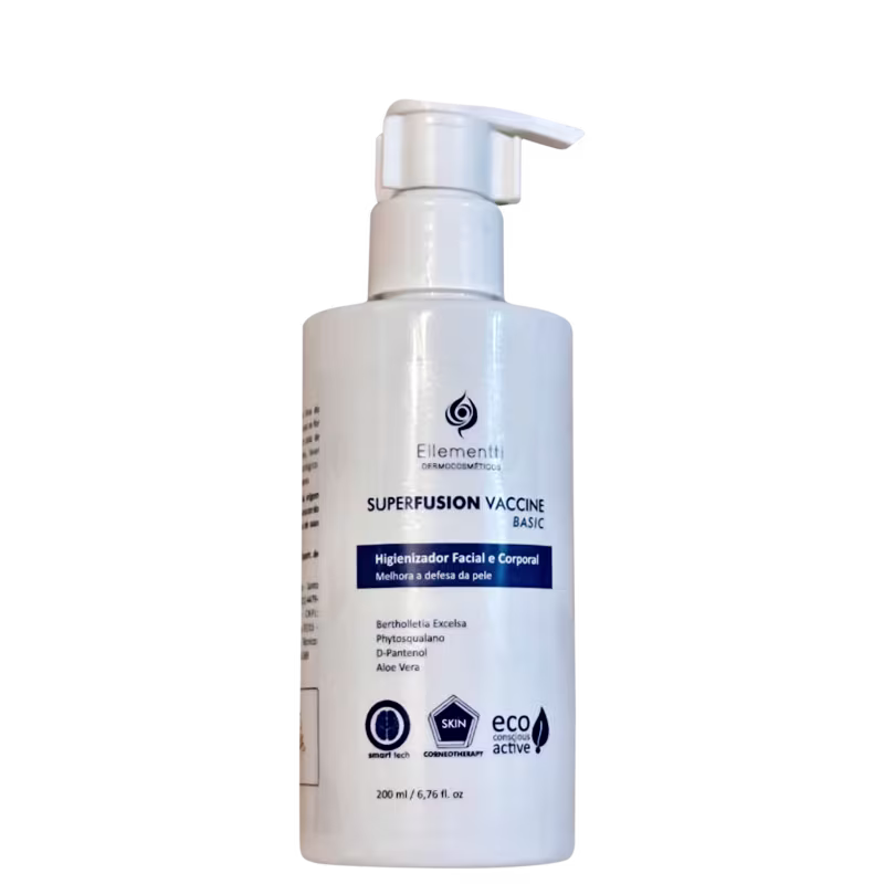 Ellementti Dermocosméticos Superfusion Vaccine - Fluido de Limpeza Facial e Corporal 200ml