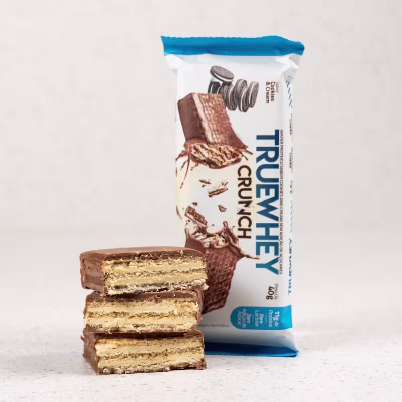 True Source True Whey Crunch Cookies And Cream - Barra de Proteína 40g